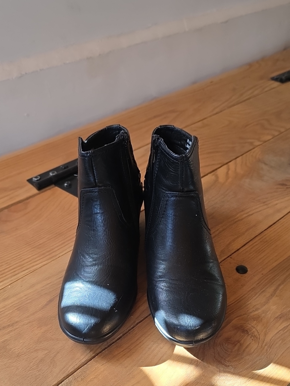 Ankle Booties, Block Heel In Black By Easy Street 8.5